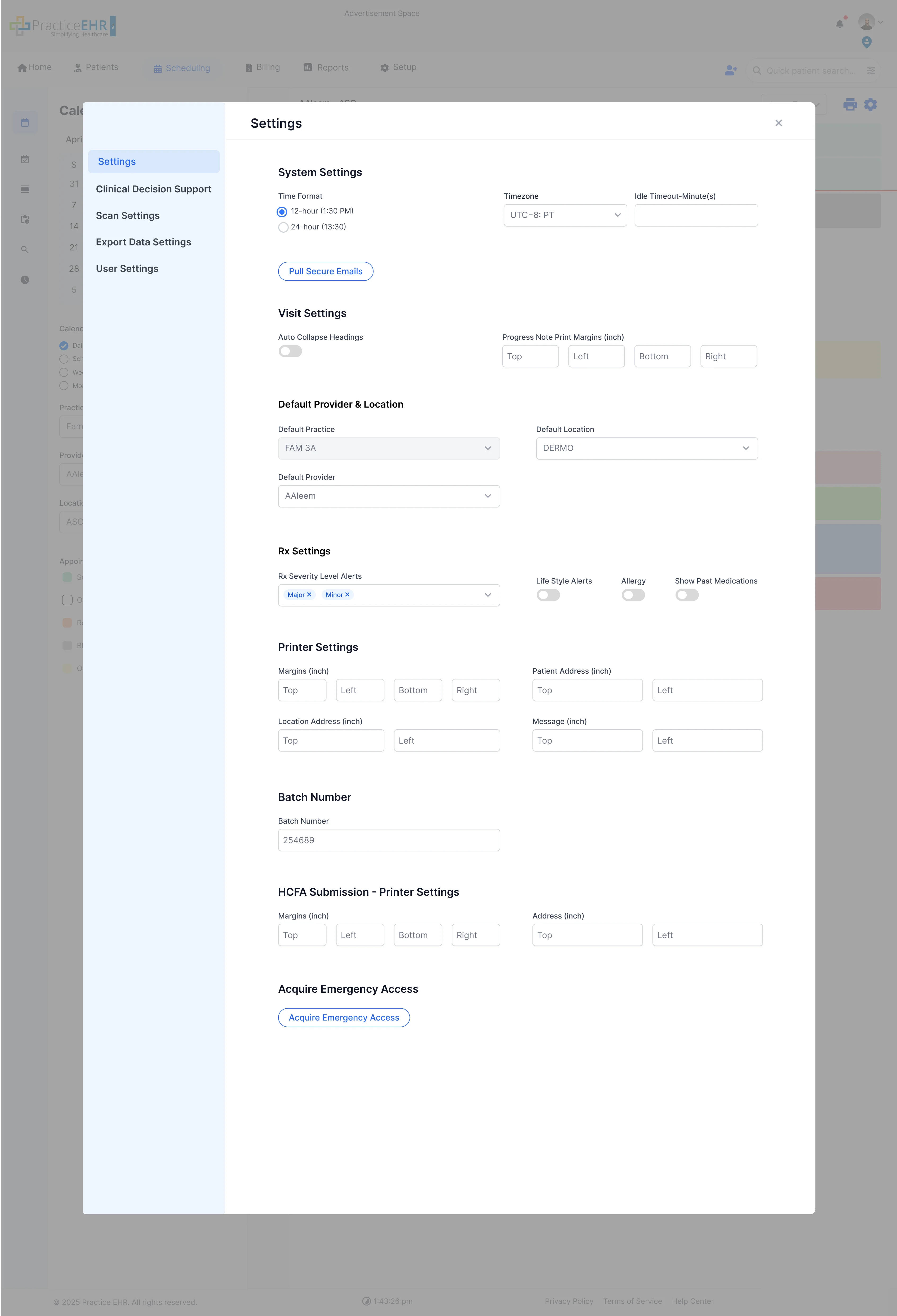 Settings Modal Screen 6